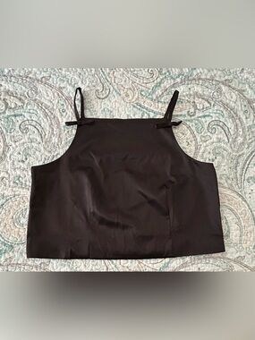 Gap Black Satin Top With Bows on Straps Women’s Size XL